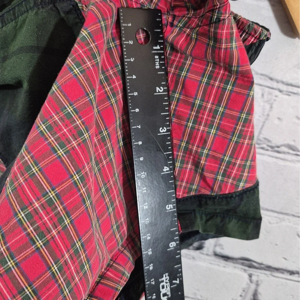 90s Tommy Hilfiger Mens Swim Trunks M Plaid Patchwork Lined Preppy Old Money Y2K